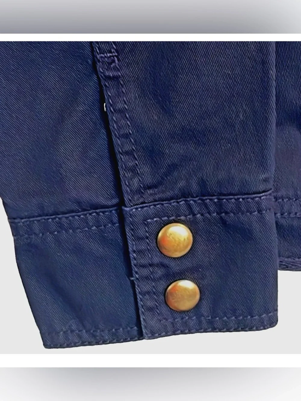J.Crew Utility Jacket Womens XS Navy Military Field Jacket Gold Buttons